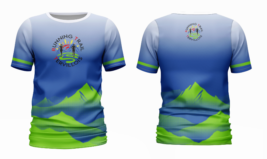 T-shirt running polyester personnalisé sublimation